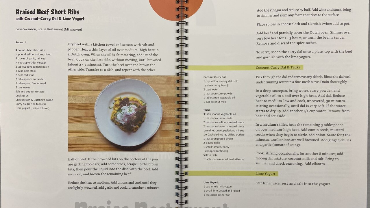 restaurant recipe book