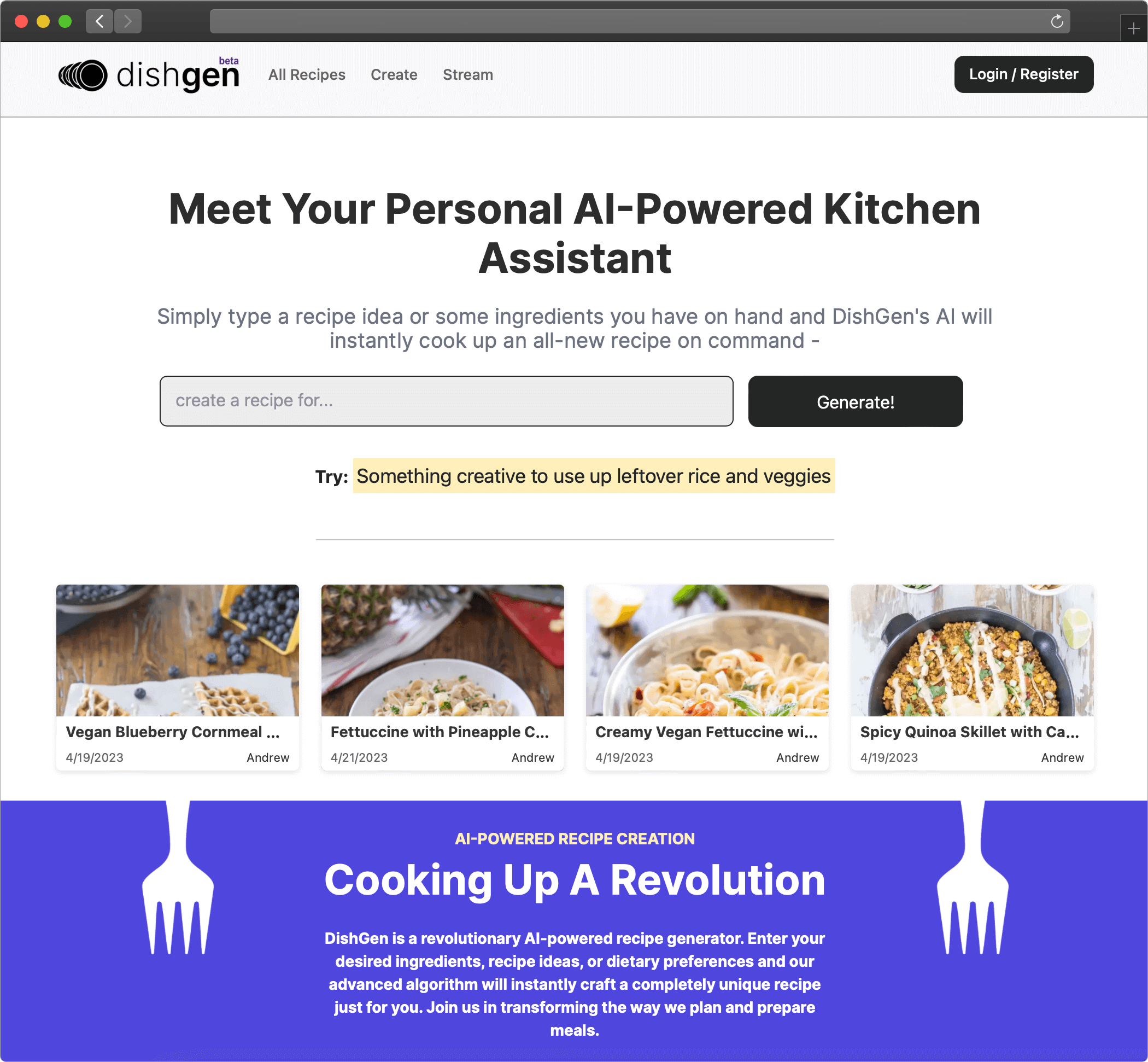 recipe website that i enter ingredients