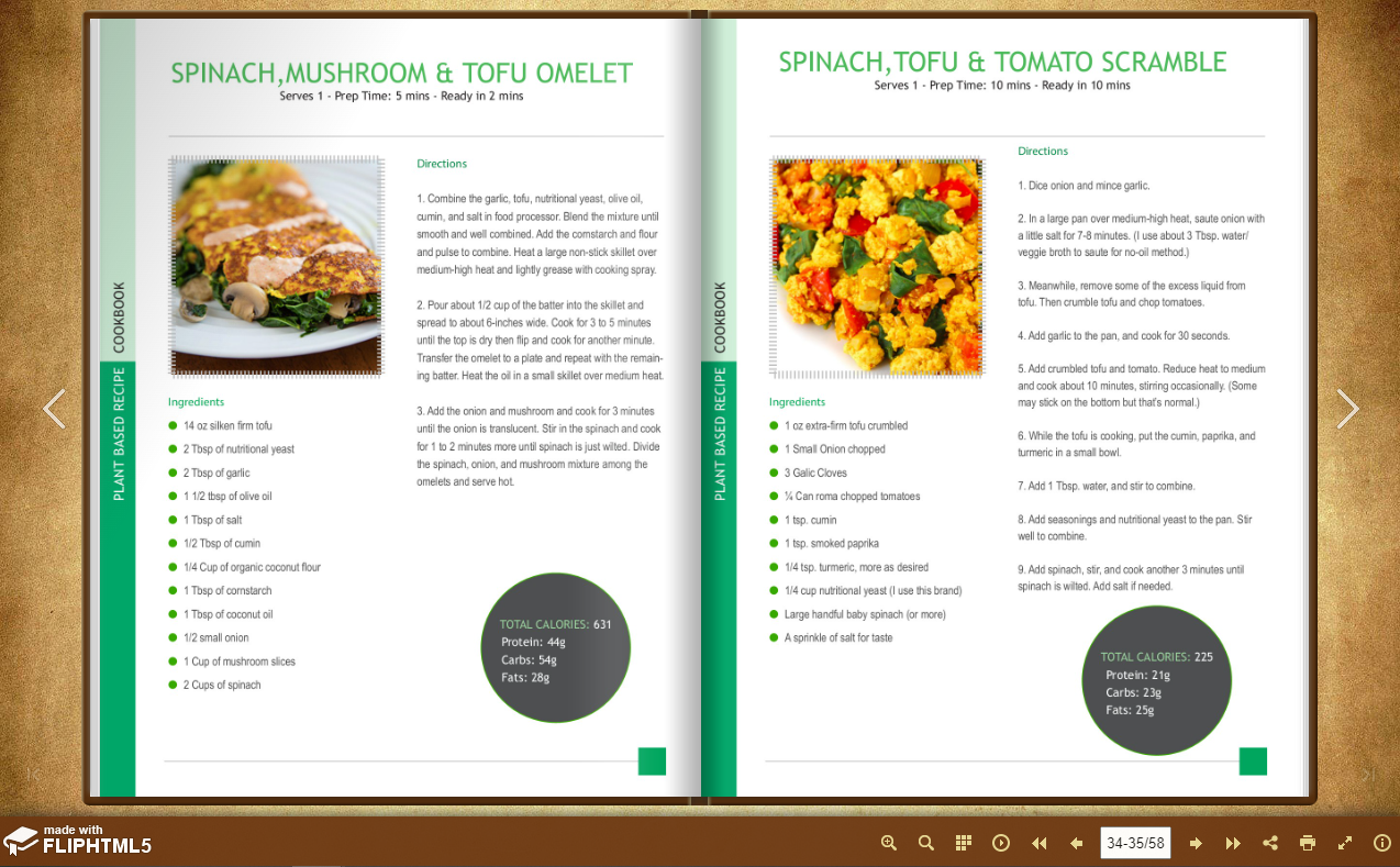 example of recipe book