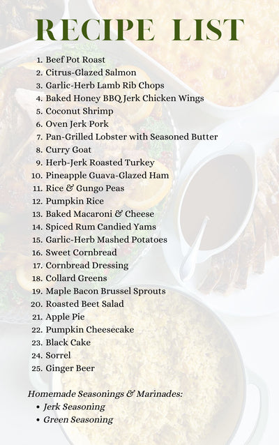 cooking recipes list