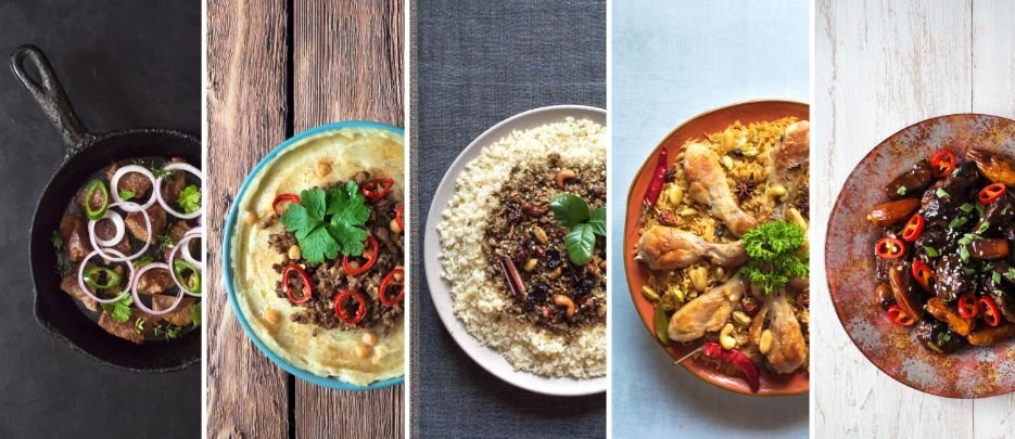 different kinds of cuisine