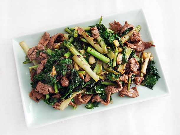 Stir-Fried Beef with Kale and FrisÃ©e in Black Bean Sauce A Cross-Cultural Fusion