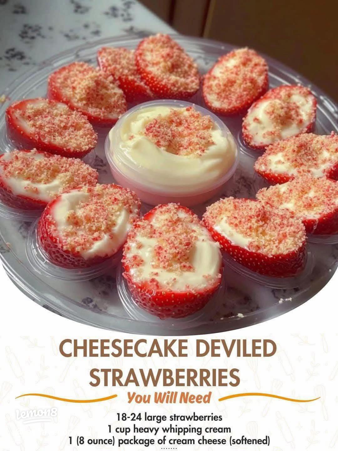 strawberry cheesecake deviled eggs recipe