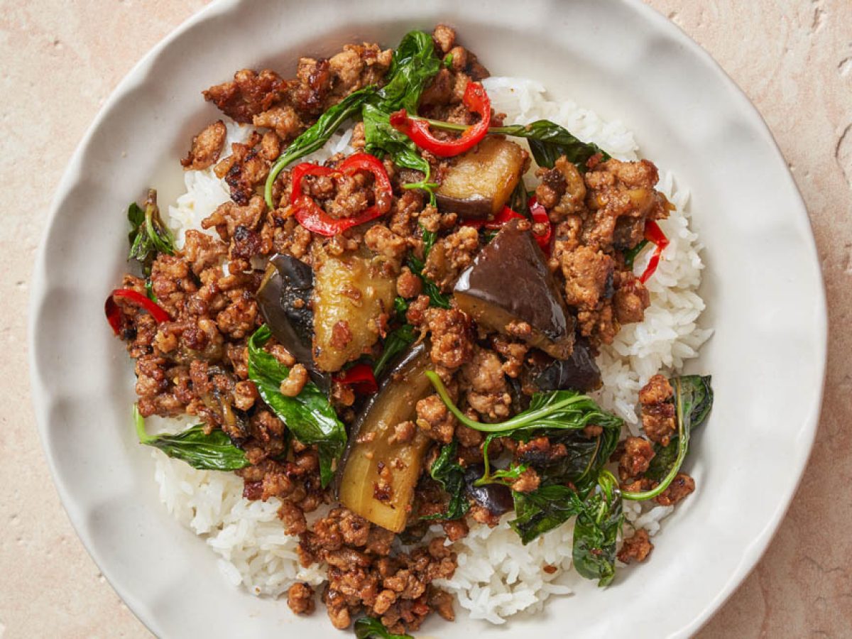 Quick Thai Street Food-Style Beef Stir-Fry with Purple Basil and Chiles