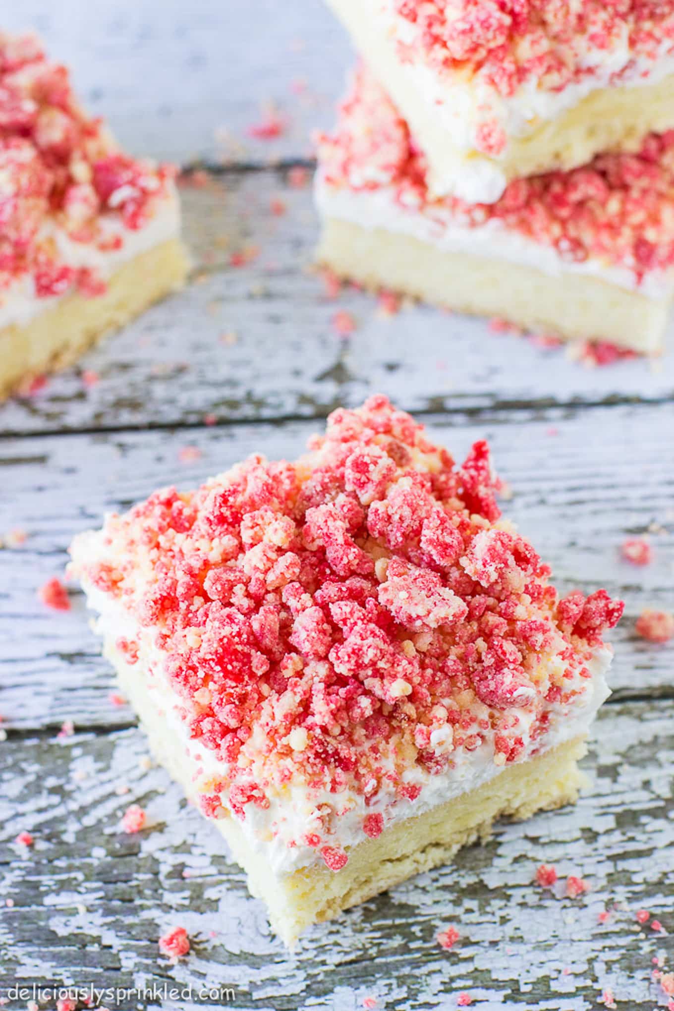 Decadent Strawberry Shortcake Ice Cream Bars