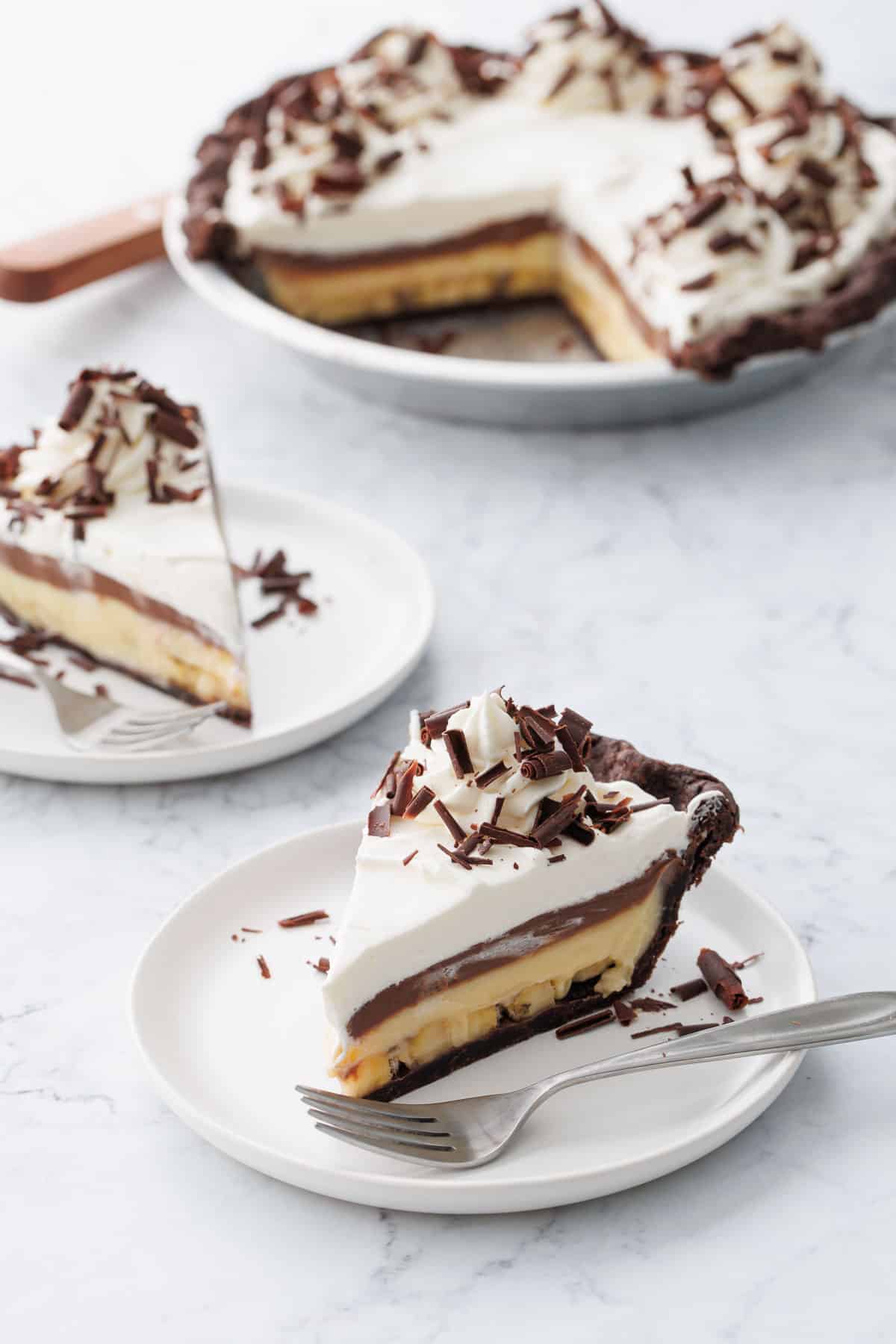 Layered Chocolate-Banana Ice Cream Pie