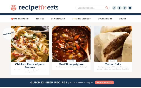 websites for cooking recipes
