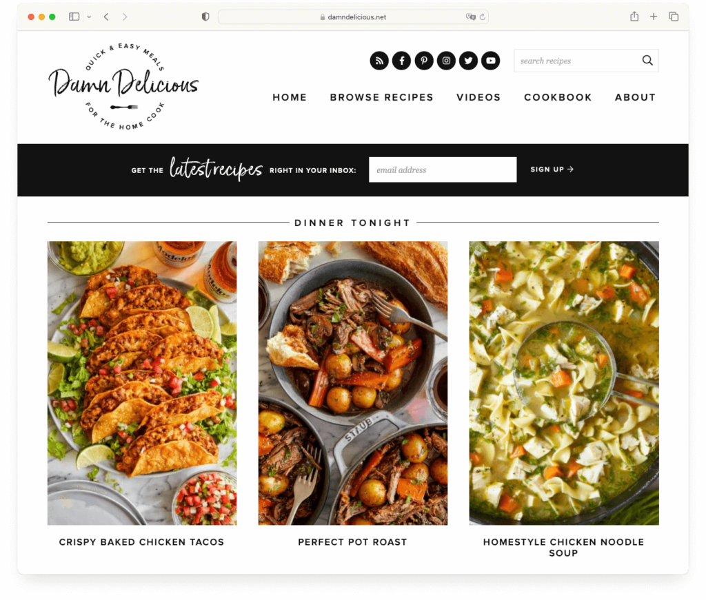 online recipe websites