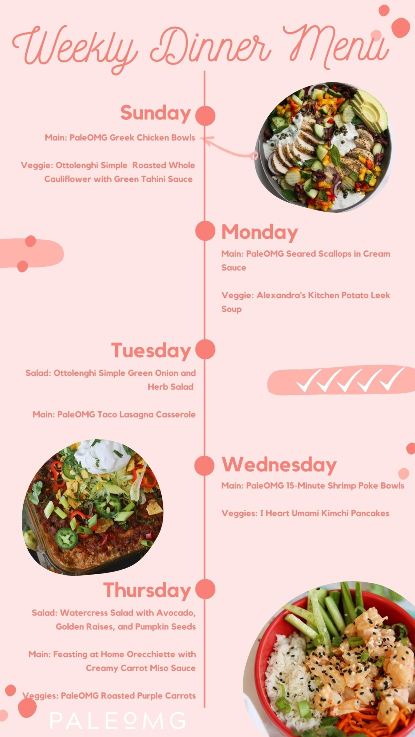 meal menu ideas