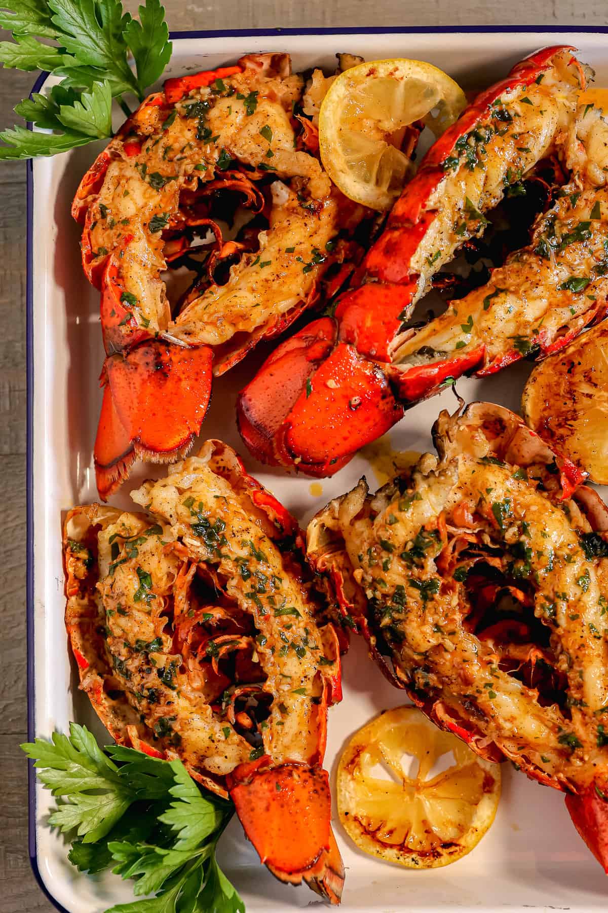 Crispy-Stuffed Portuguese Grilled Lobsters