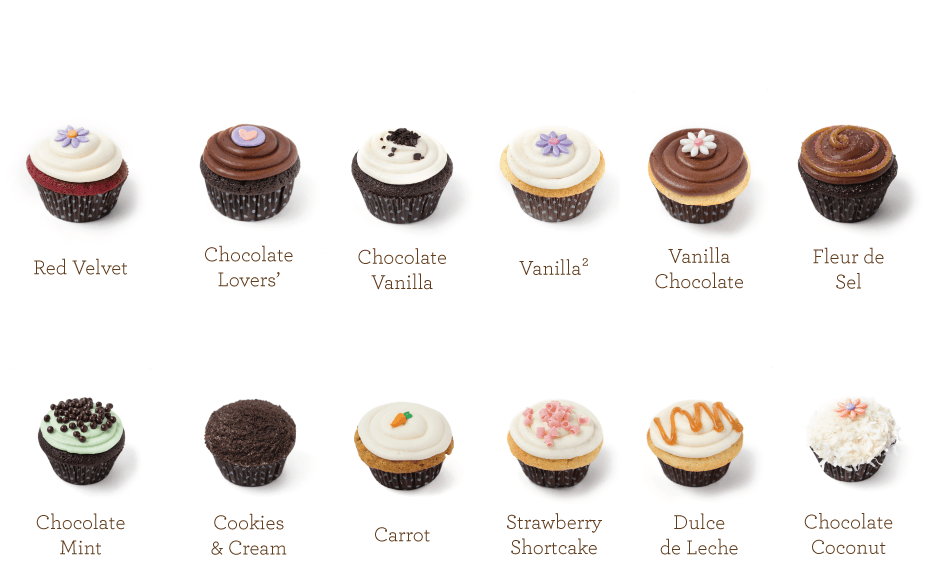 dots cupcakes menu