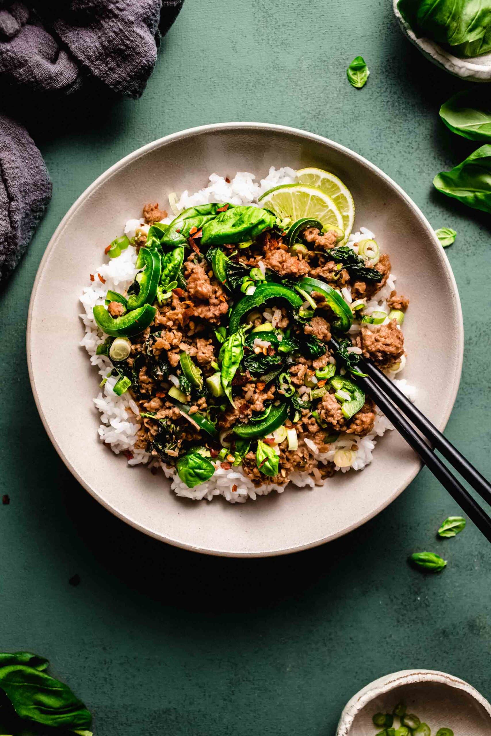 Quick Thai Street Food-Style Beef Stir-Fry with Purple Basil and Chiles