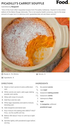 carrot souffle paula deen