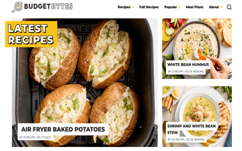 top websites for recipes