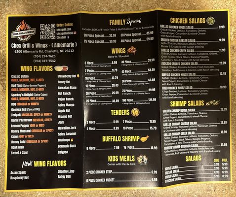 chex grill menu and prices
