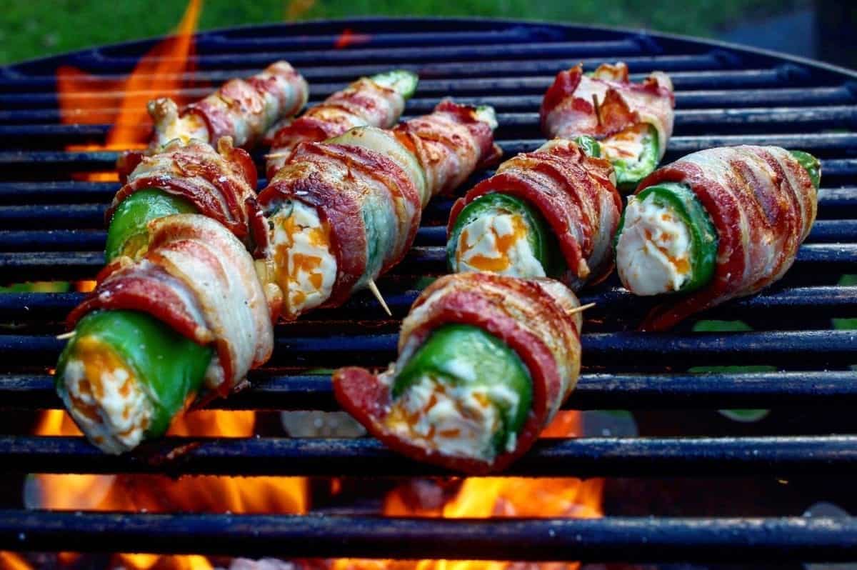 Grilled Bacon-Wrapped Stuffed Jalapenos