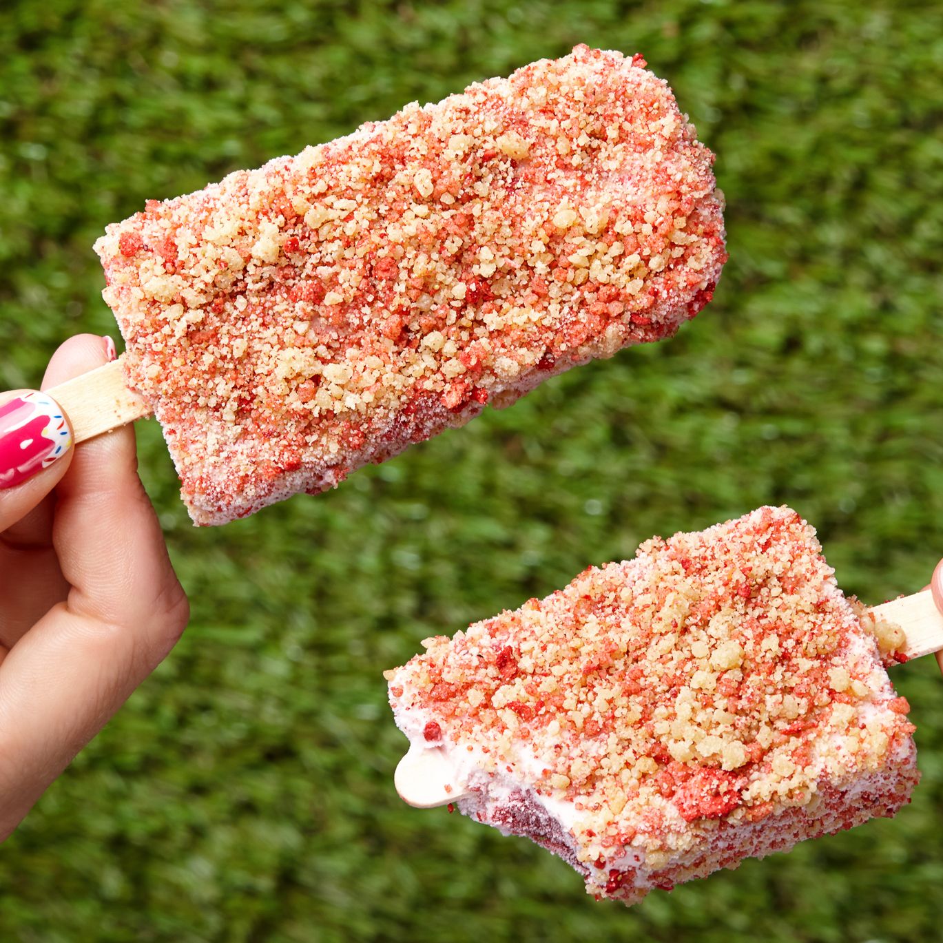 Decadent Strawberry Shortcake Ice Cream Bars