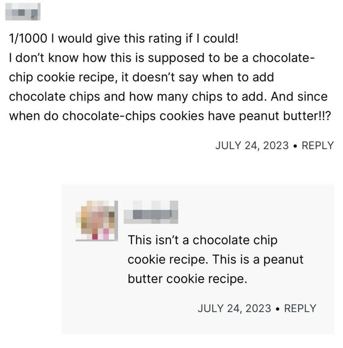 recipe reviews