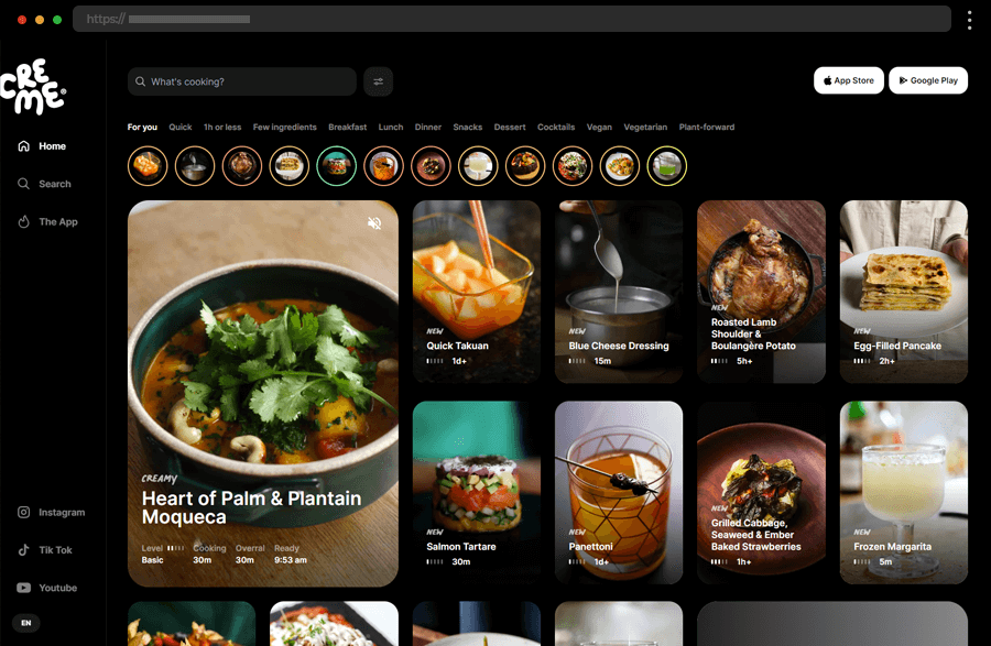 food websites in usa