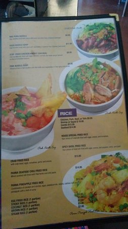 panna thai restaurant menu
