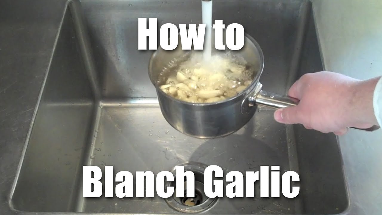 how to blanch garlic