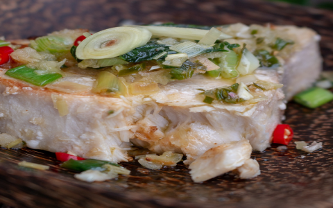 Asian-Inspired Grilled Swordfish Skewers with Coconut, Key Lime & Green Chile Sauce