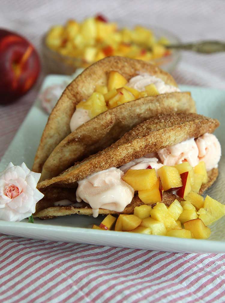 Seared Cinnamon-Sugar Ice Cream Crunch Tacos