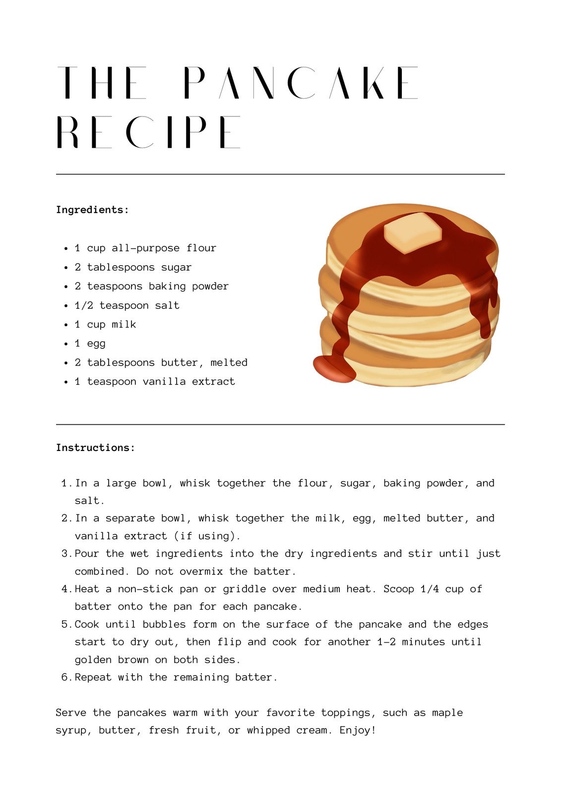 recipe for recipe