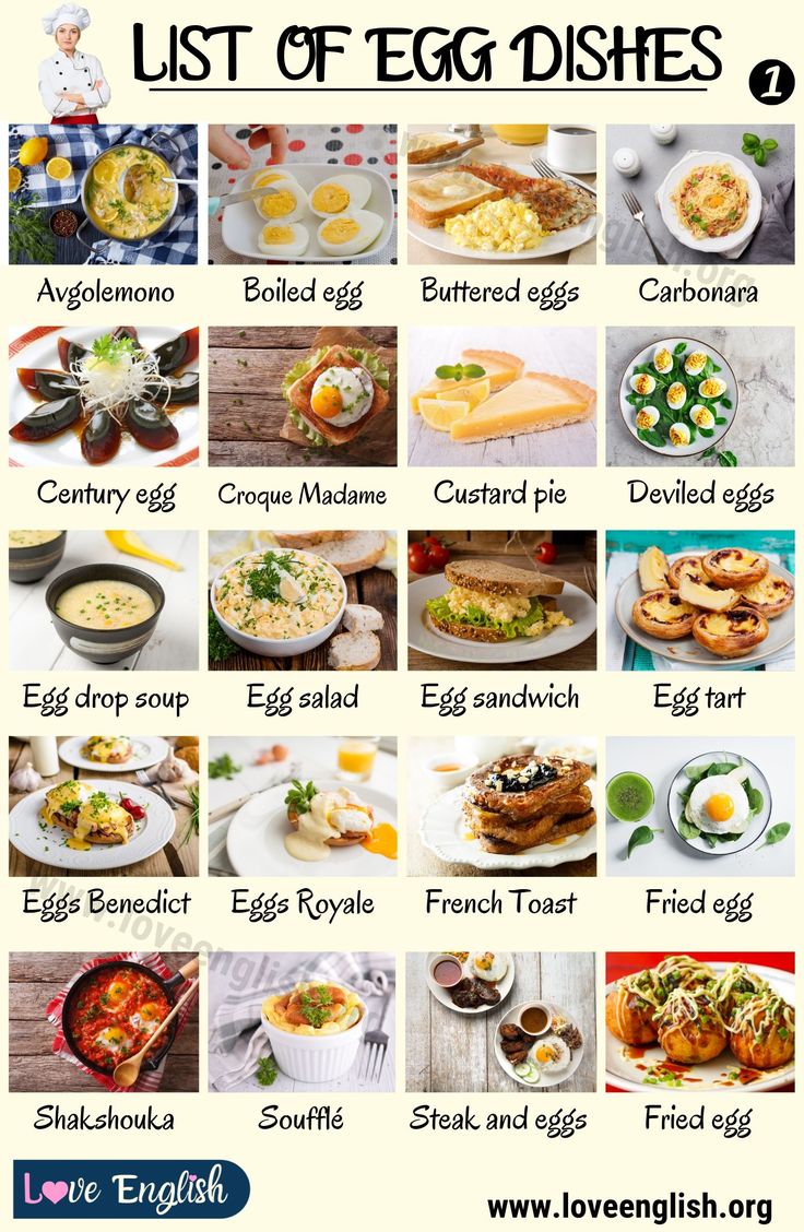 list of cooking recipes