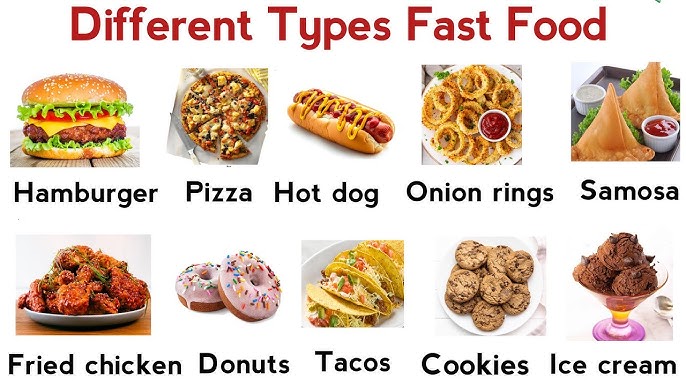 different food