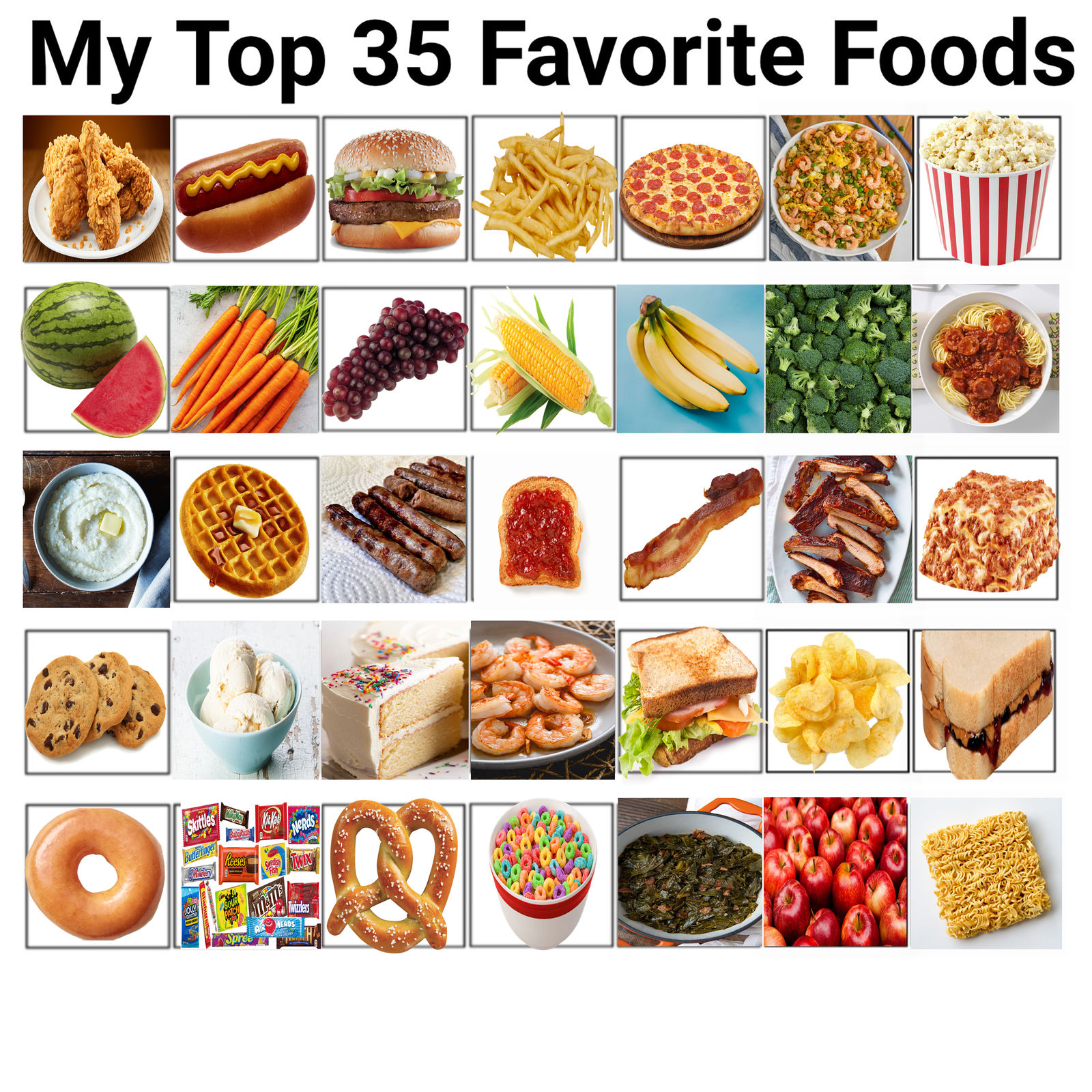 types of favorite foods
