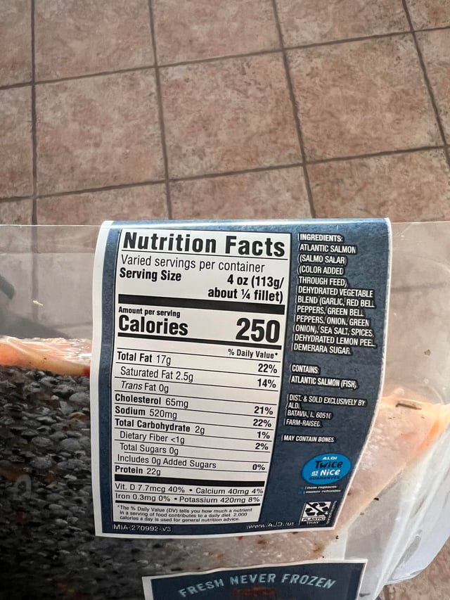 how many points is salmon on weight watchers