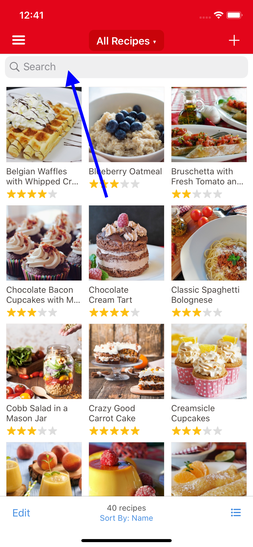 search recipes