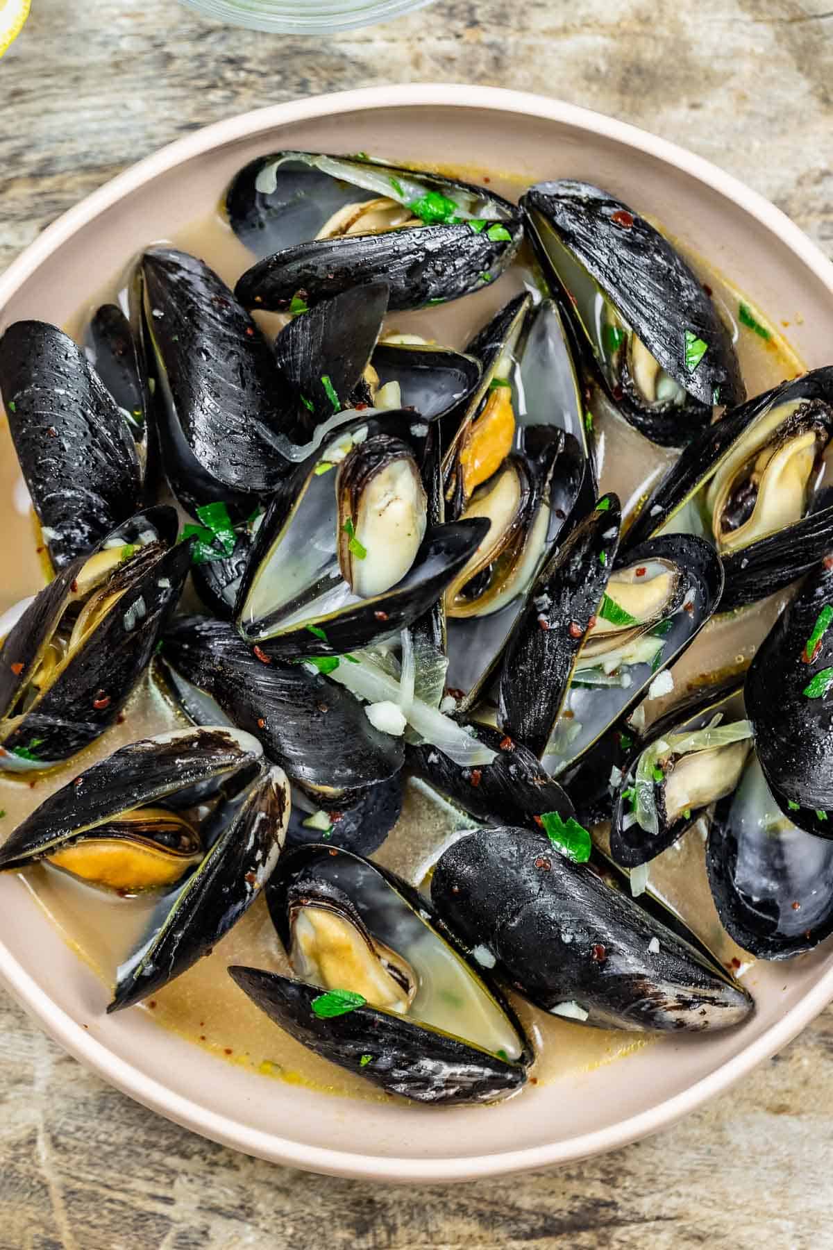 steamed mussels recipe